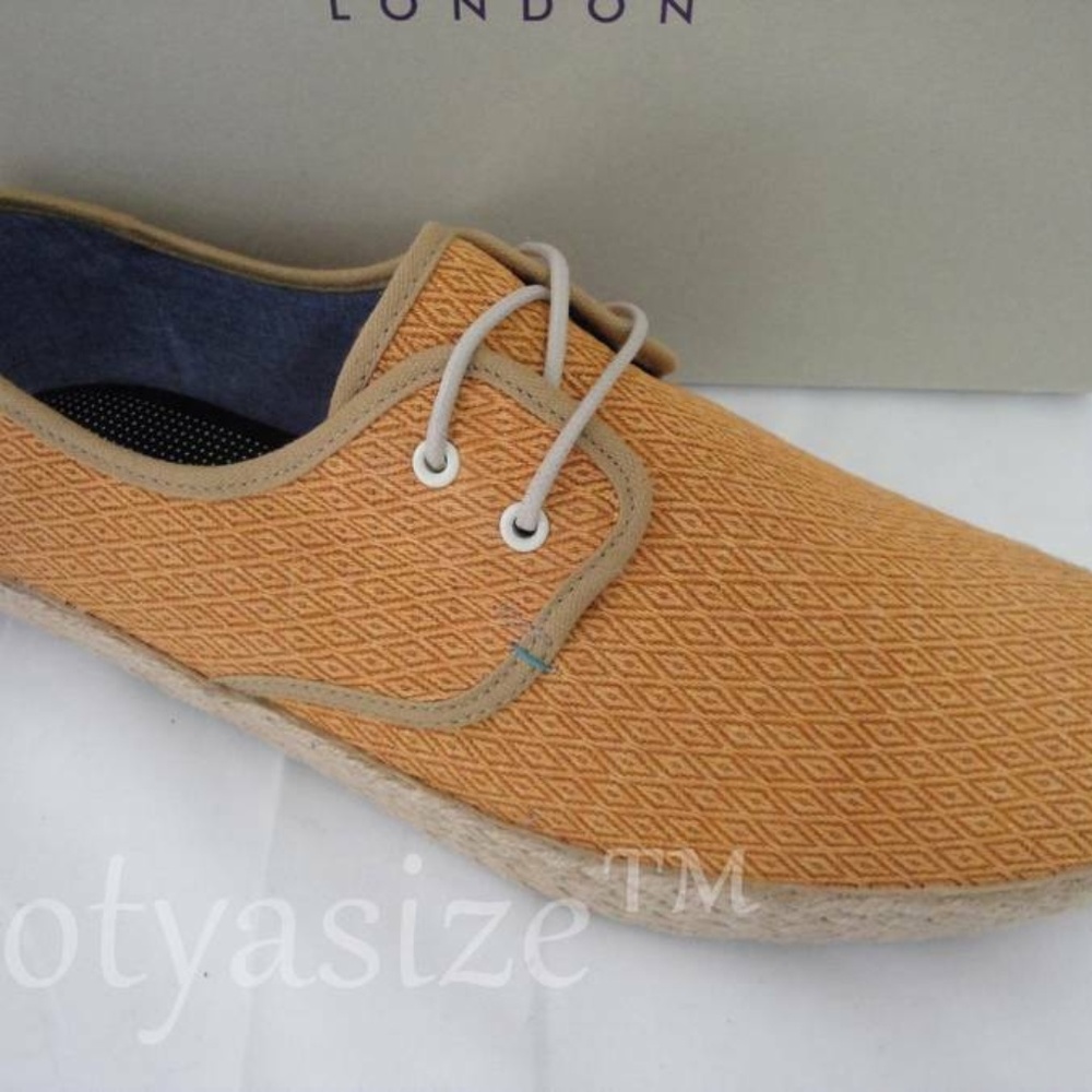 TED BAKER DRILL 2‎ GOLD TEXTILE CASUAL SHOE SZ 8